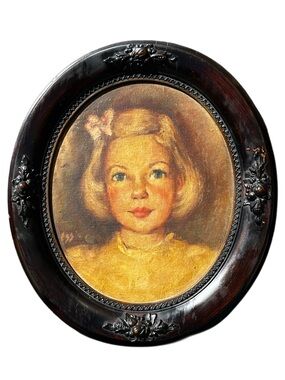 Famous antique painting by Gordon S Stevenson Portrait Margaret Dyer Brown 16x14